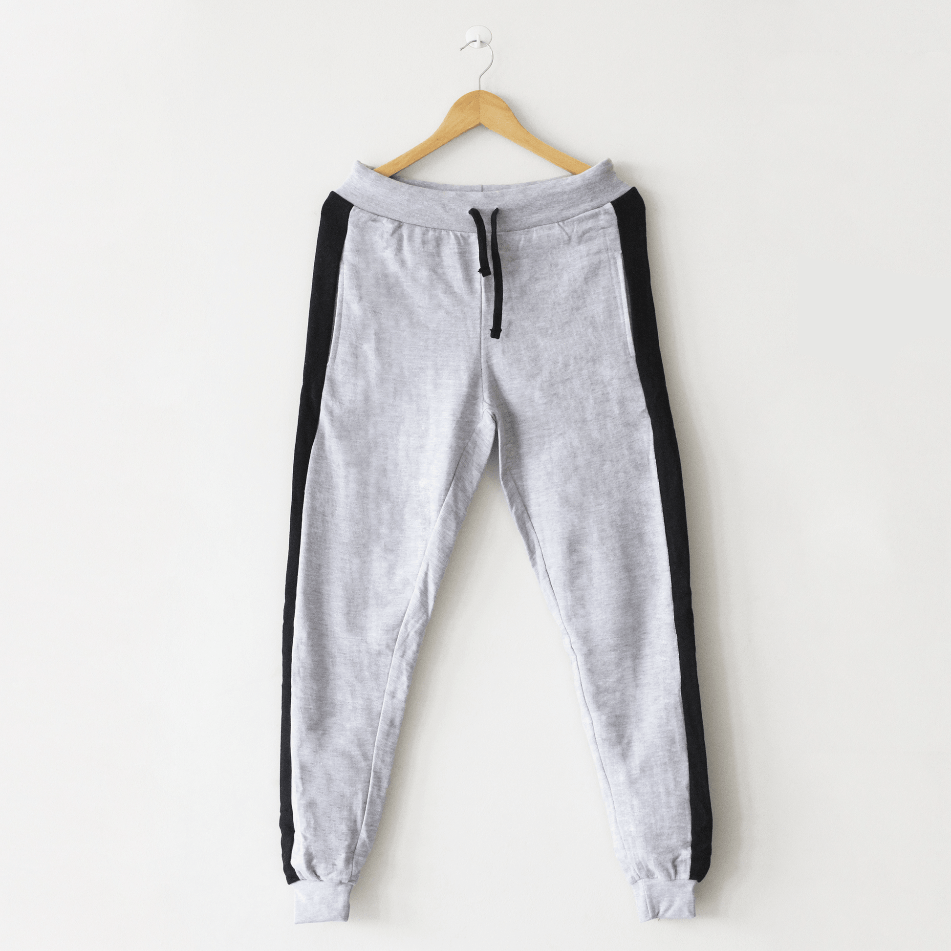 French Terry Grey Side Stripe Trouser - The Shop.