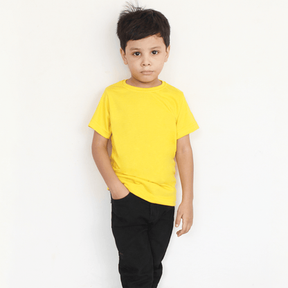 Pack Of 3 - Basic T Shirt For Boys & Girls Kids, Blue Red Yellow - The Shop.